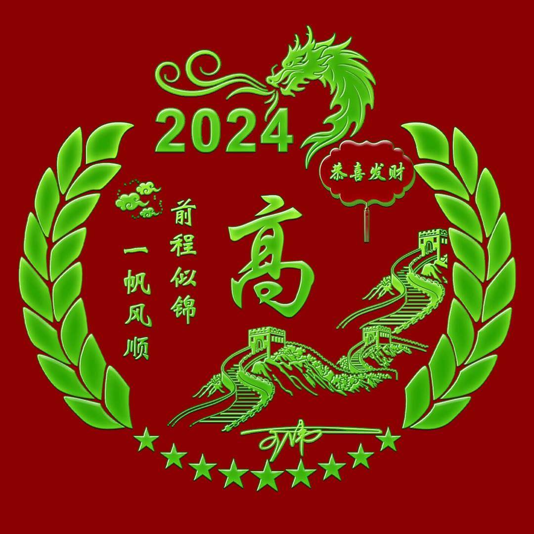 2024新春吉祥：定制你的个性签名头像，包含独特名字的专属祝福！