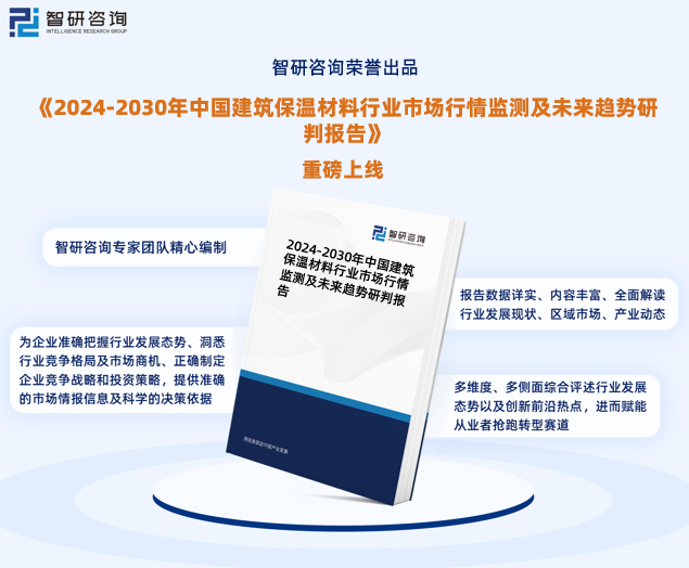 EMC易倍:智研咨询—《2024-2030年中国建筑保温材料行业研究报告》重磅上线