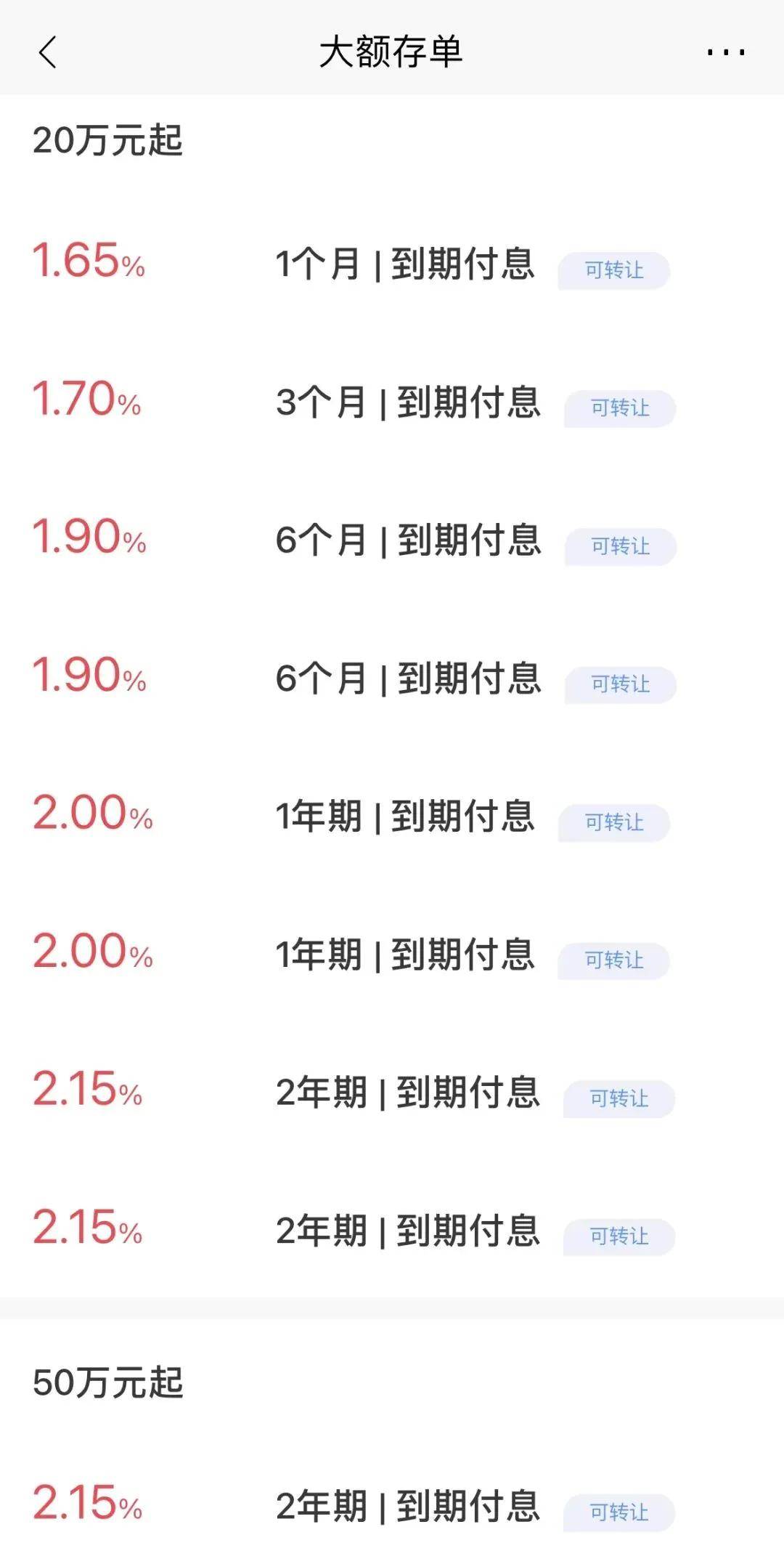 报道还显示，此前招商银行的3年期大额存单的利率曾达到2.9%，但如今纵观该行的定存类产品