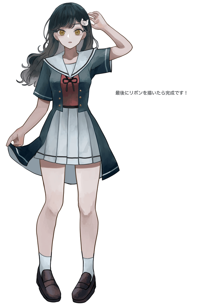 【水彩之翼教育】动漫美少女创作全过程！从草稿到上色步骤一气呵成！
