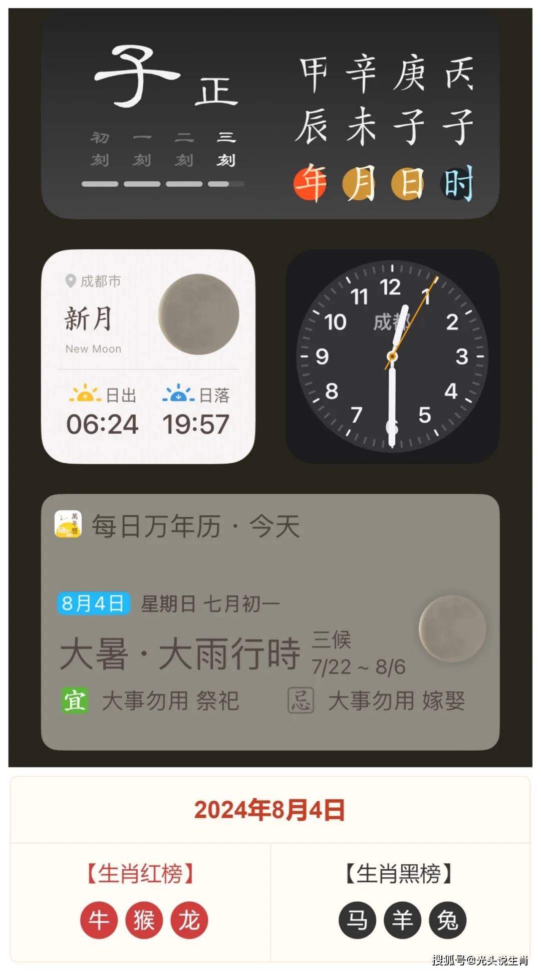 十二生肖运势，8月4日 七月初一 周日；8月运势解读 申猴 酉鸡 戌狗 亥猪