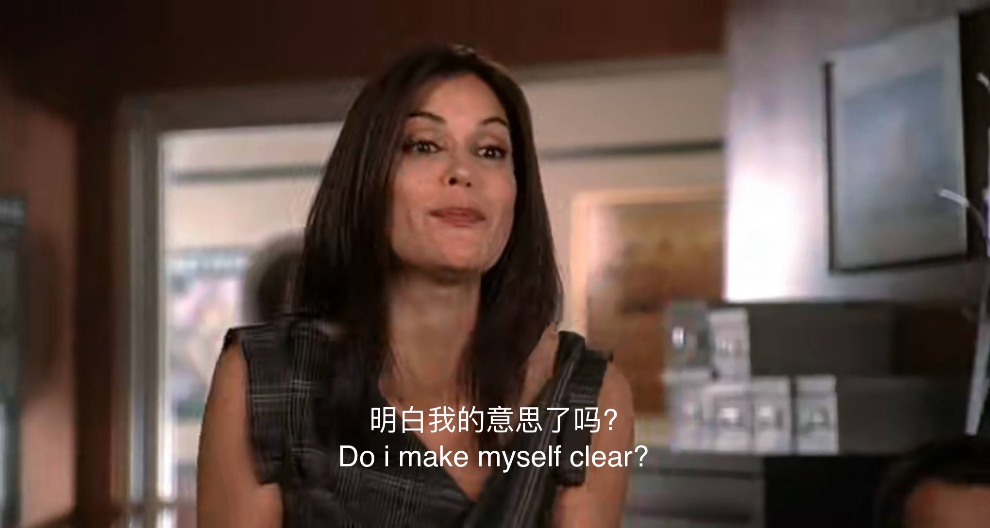 说清楚了吗？很实用的一个表达！备注：字幕截图来自美剧《绝望的主妇》