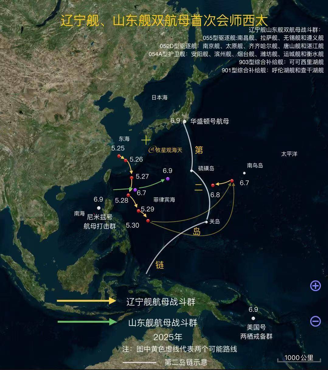 辽宁舰来了个回马枪，35万吨双航母编队，美军还没见过这阵仗