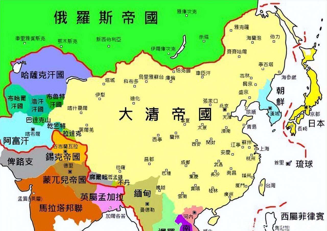 清朝达到最大版图是在哪位皇帝任上？