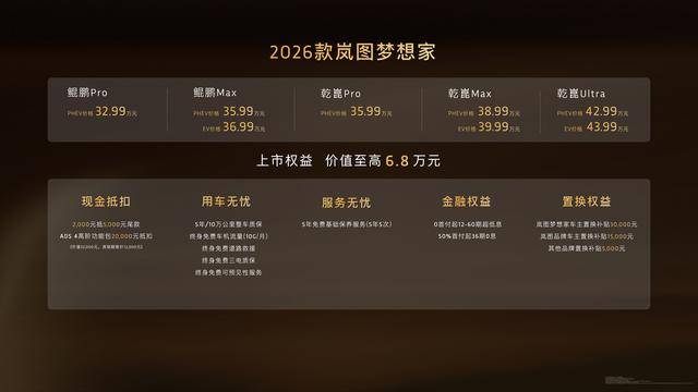 2026款半岛体育- 半岛体育官方网站- APP下载岚图梦想家售3299万起 800V混动MPV纯电续航350km