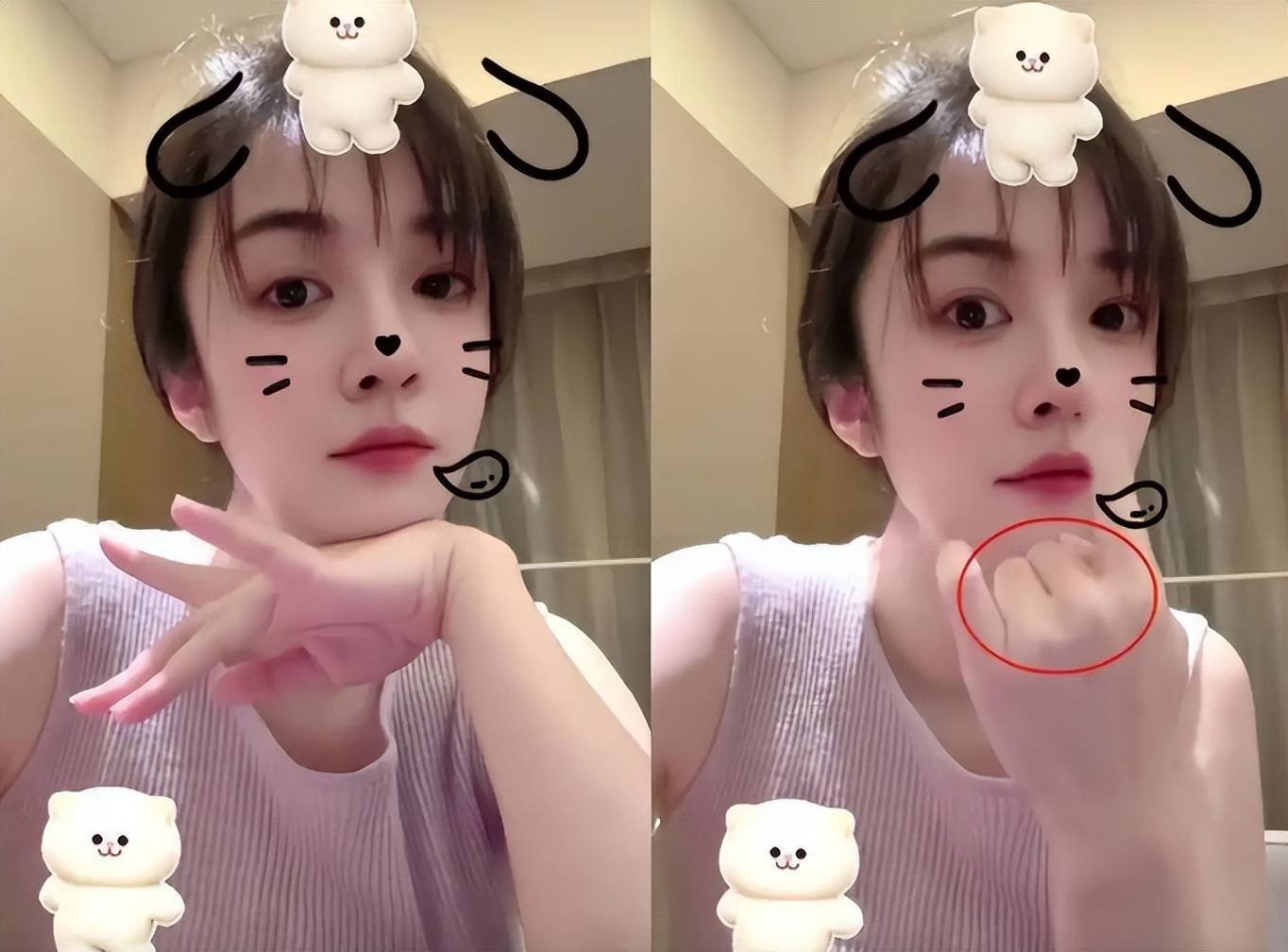 王晓晨否认婚讯后，和俞灏明牵手逛街，烟不离手，超短裤太吸睛