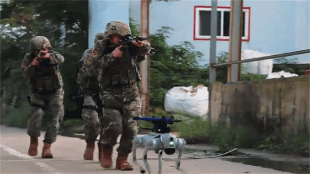 解放军机器狗扛枪冲锋,无人蜂群列阵,美对台态度180度大转弯