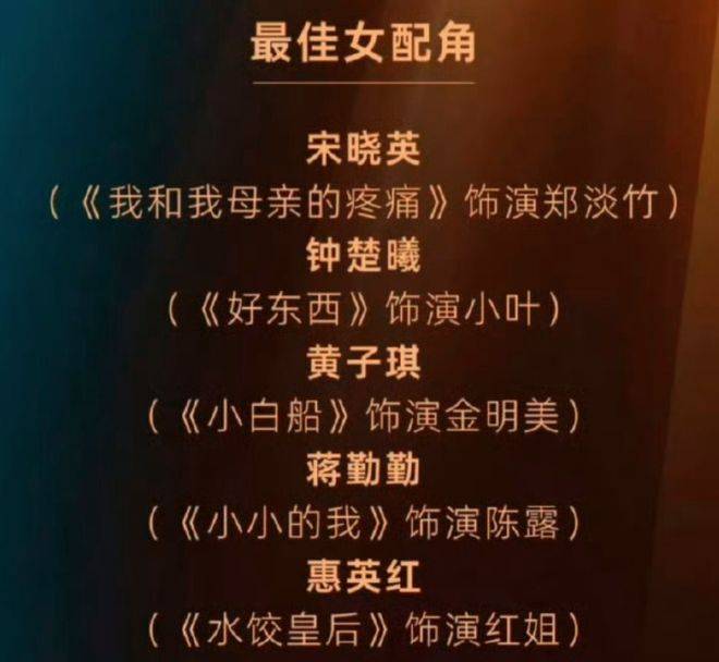 钟楚曦喜提金鸡女配!成功打脸娱乐圈4人,台下众星表情精彩