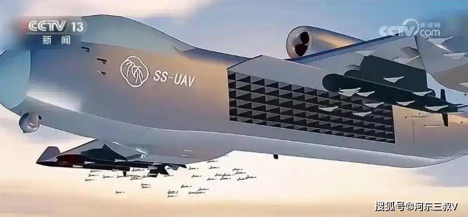 “九天”首飞,无人机中的航母,载重6吨一次可投射200架巡飞弹