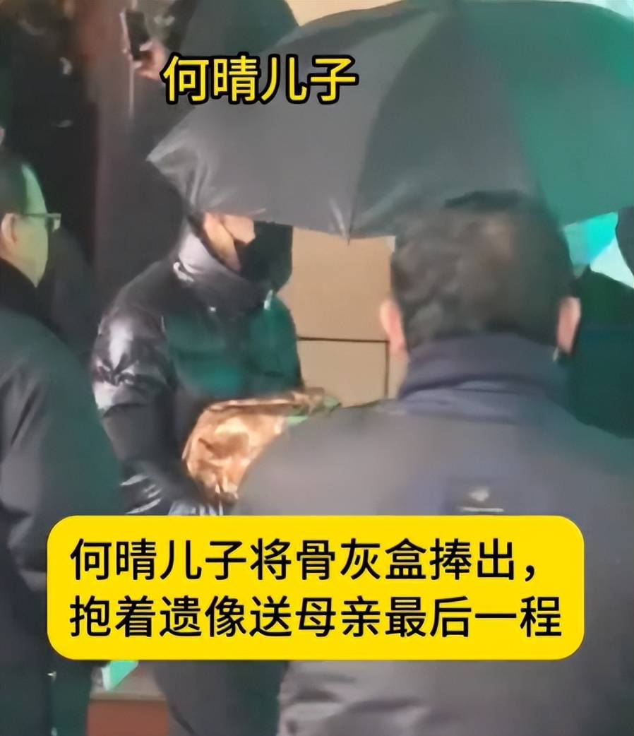 何晴葬礼举行!儿子手捧骨灰,遗像曝光惹泪目,廖京生现身送别