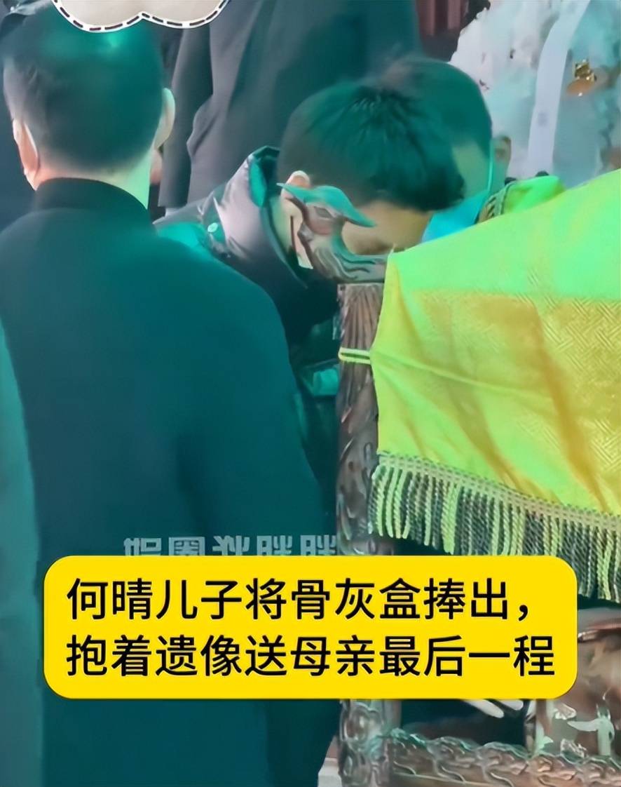 何晴葬礼举行!儿子手捧骨灰,遗像曝光惹泪目,廖京生现身送别