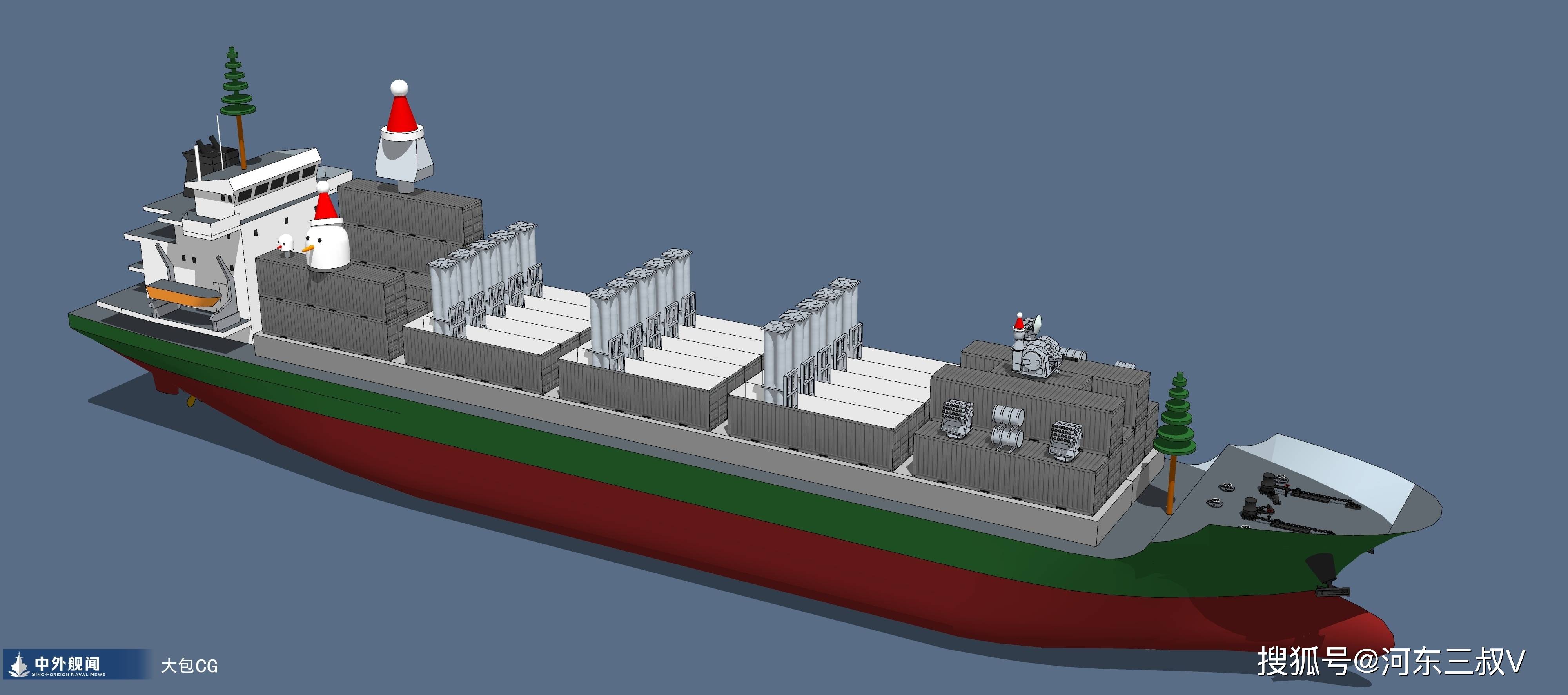 中国神秘货轮亮相，集装箱配导弹，战时可以轻松改装上百艘