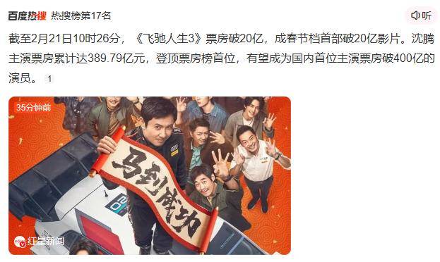 u8.com官网-沈腾有望成首位主演票房破400亿演员：太帅了曾被军艺劝退和沙溢、杨洋、刘迦校友