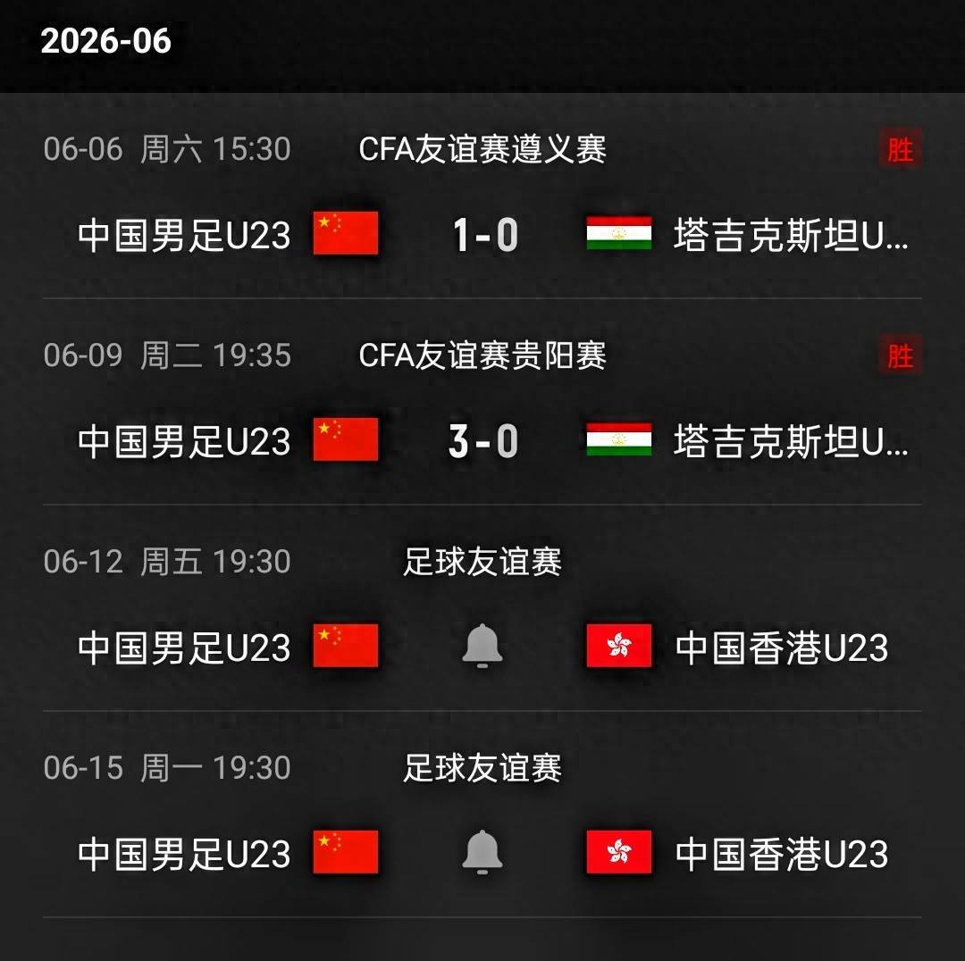 614日：备战亚运会：U23国足对阵中国香港U23本月曾经2胜塔吉克斯坦亚洲杯_亚洲杯直播_赛事直播LIVE