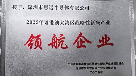 喜报！思远半导体荣获大湾区战略性新兴产业“领航企业”称号