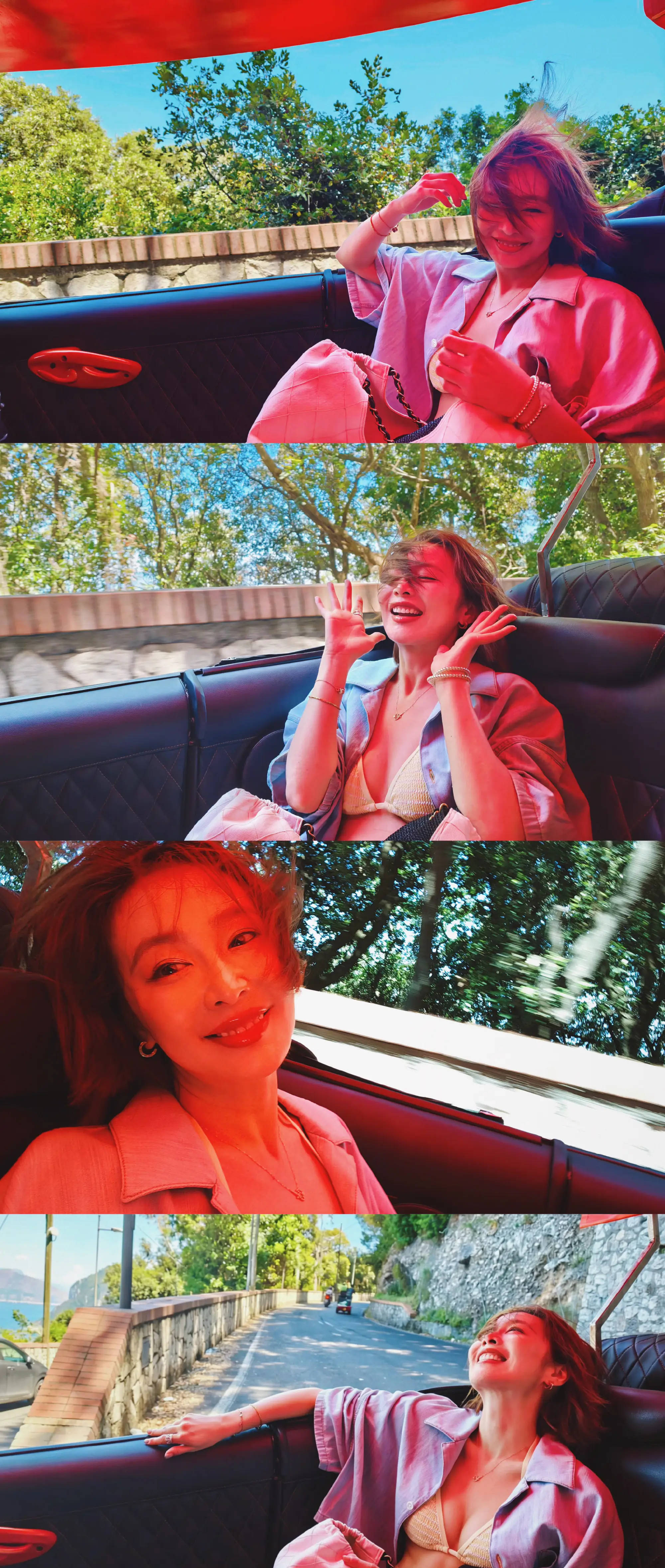 高叶游艇出海心情好！穿性感泳装大方秀火辣身材