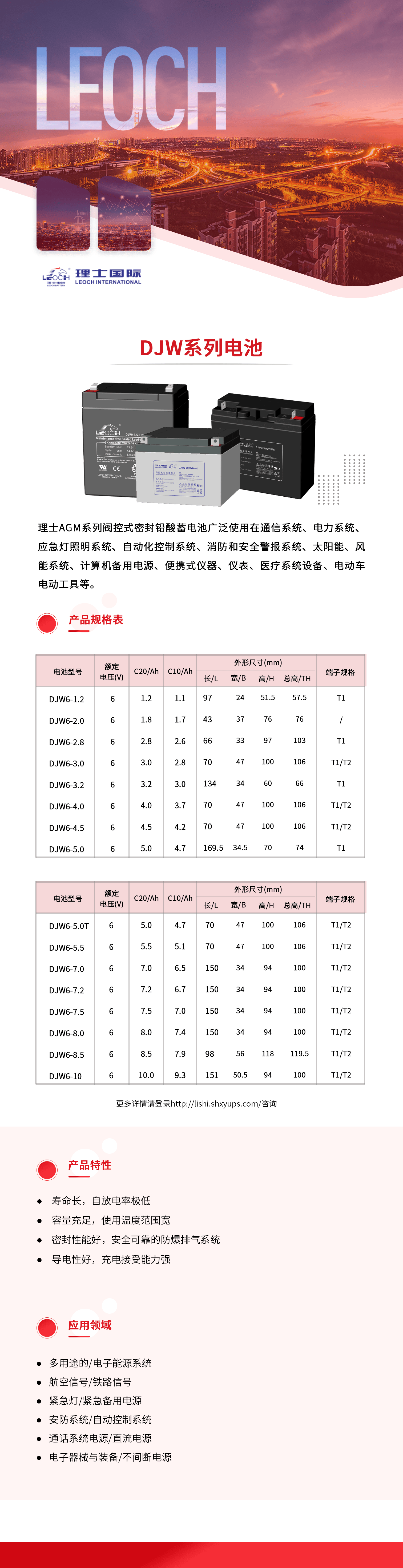 理士国际-djw系列电池