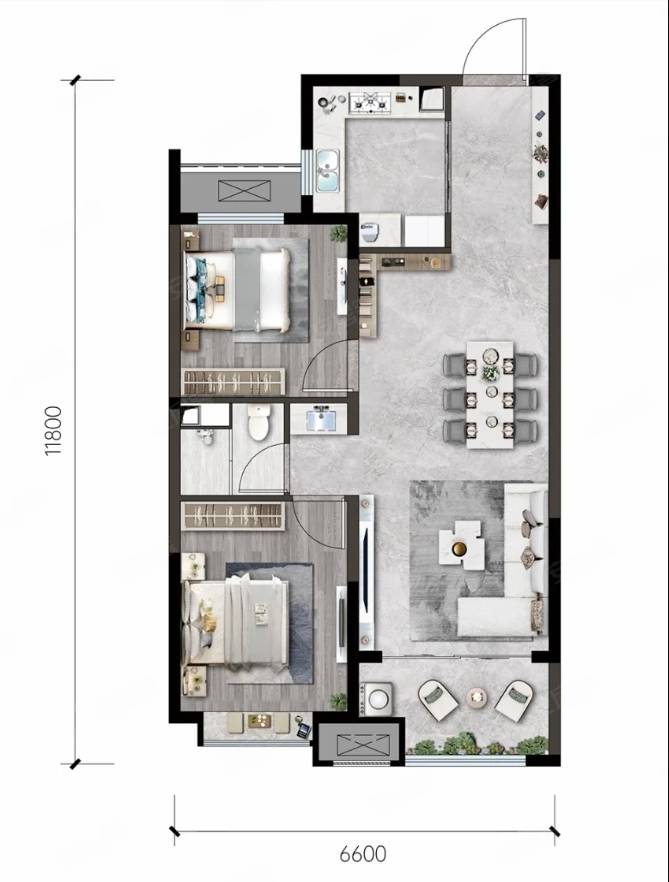 西安新房远洋未央华府 五证齐全 14号线轨交房 小户型 效果图 户型图 项目 未央湖