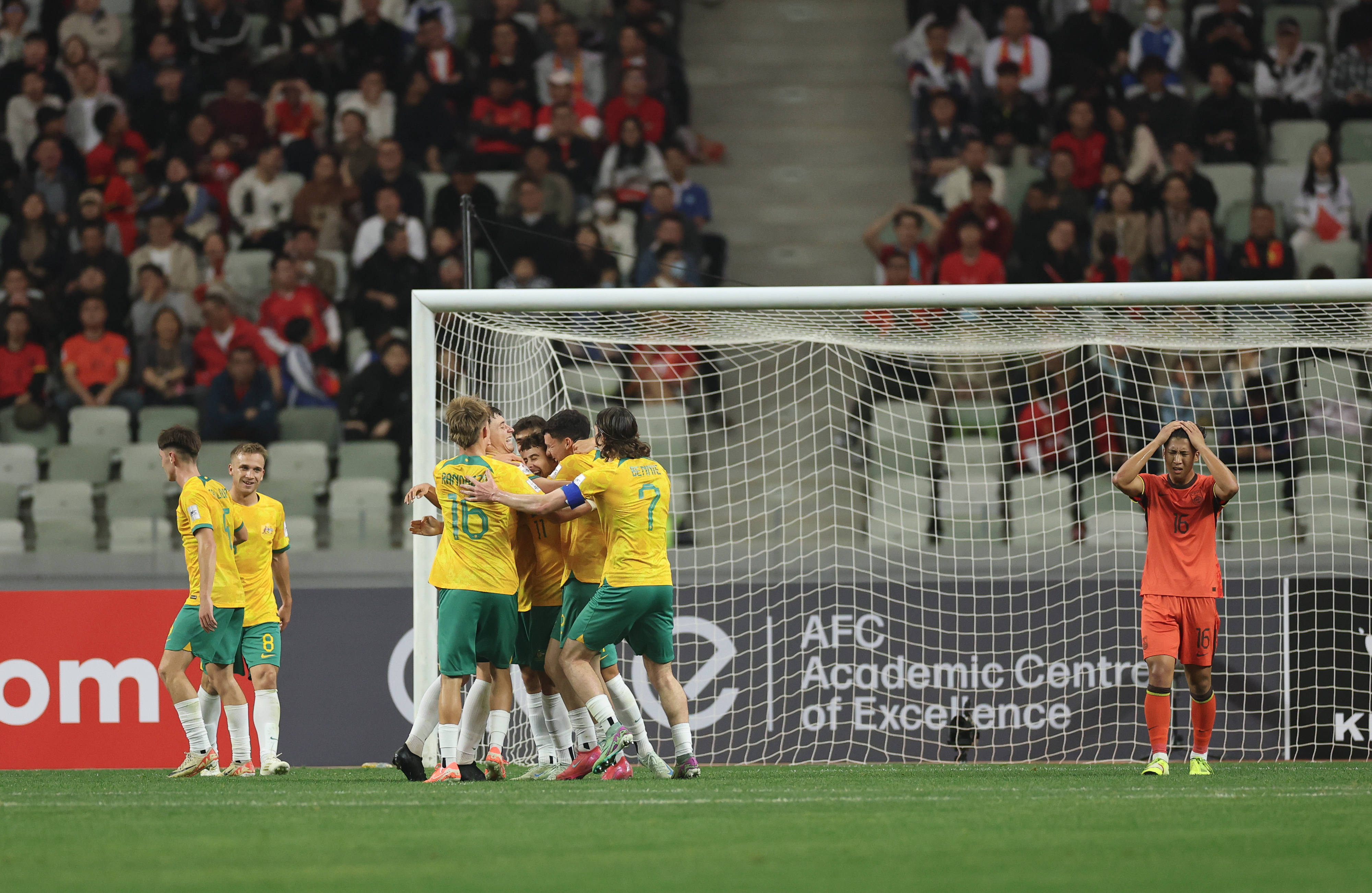 U20亞洲杯-蒯紀聞凌空破門 國足1-2澳大利亞小組第二晉級