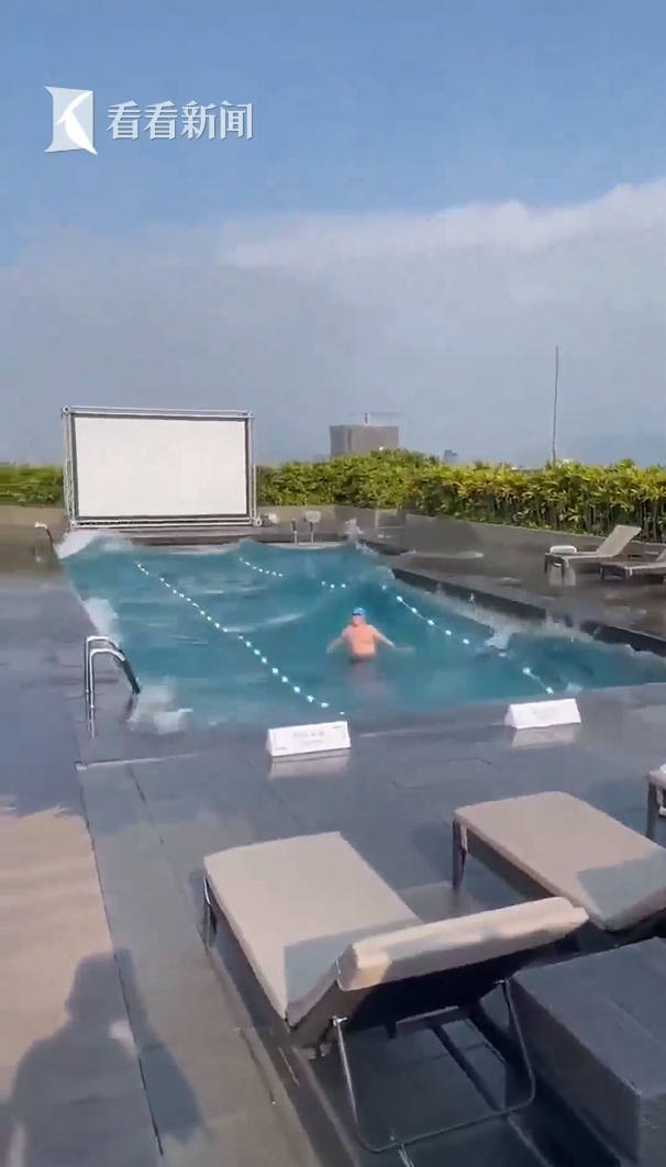台湾大地震酒店游池掀巨浪游泳住客随浪摇晃