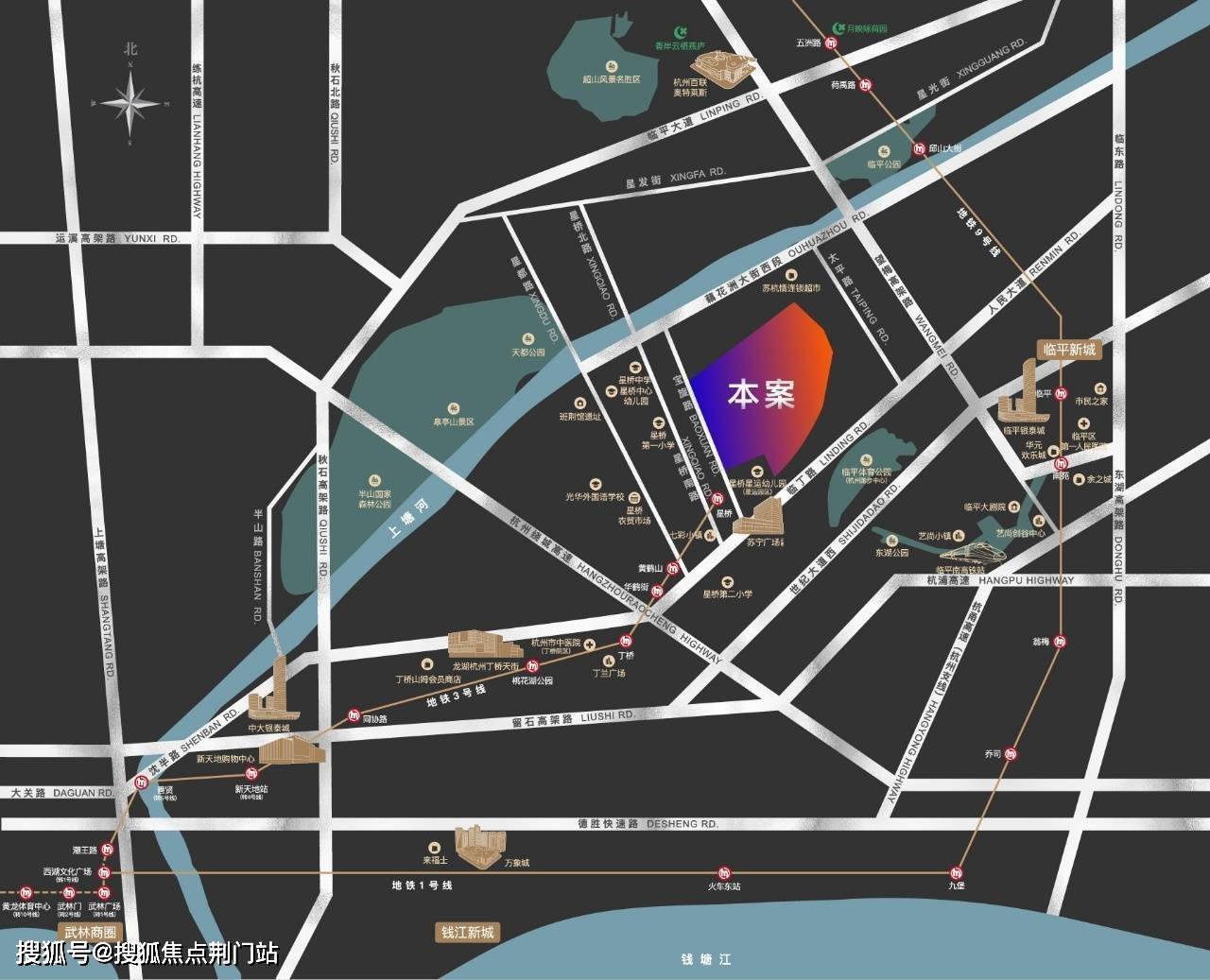 直线距离地铁3号线星桥站约300米,近享苏宁广场,七彩小镇双子繁华商圈