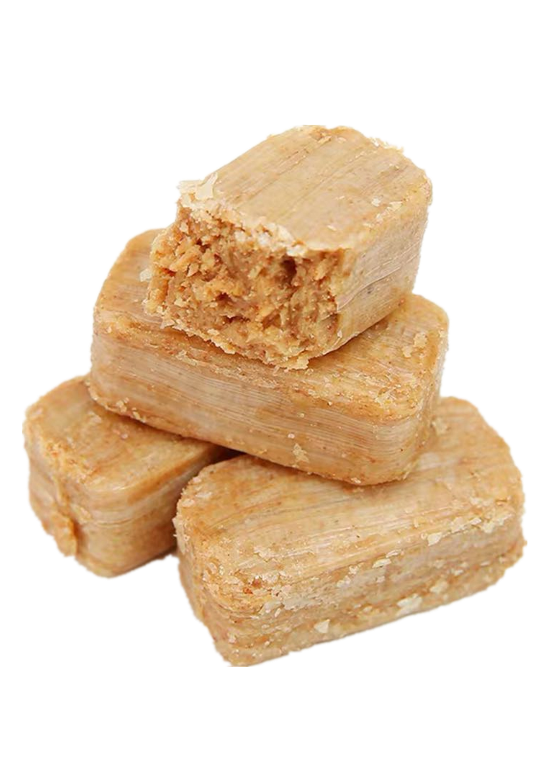 ta需要经历配料,制馅,化糖,扒丝,包馅,抻条,压板,切块,烘干,晾糖,包装