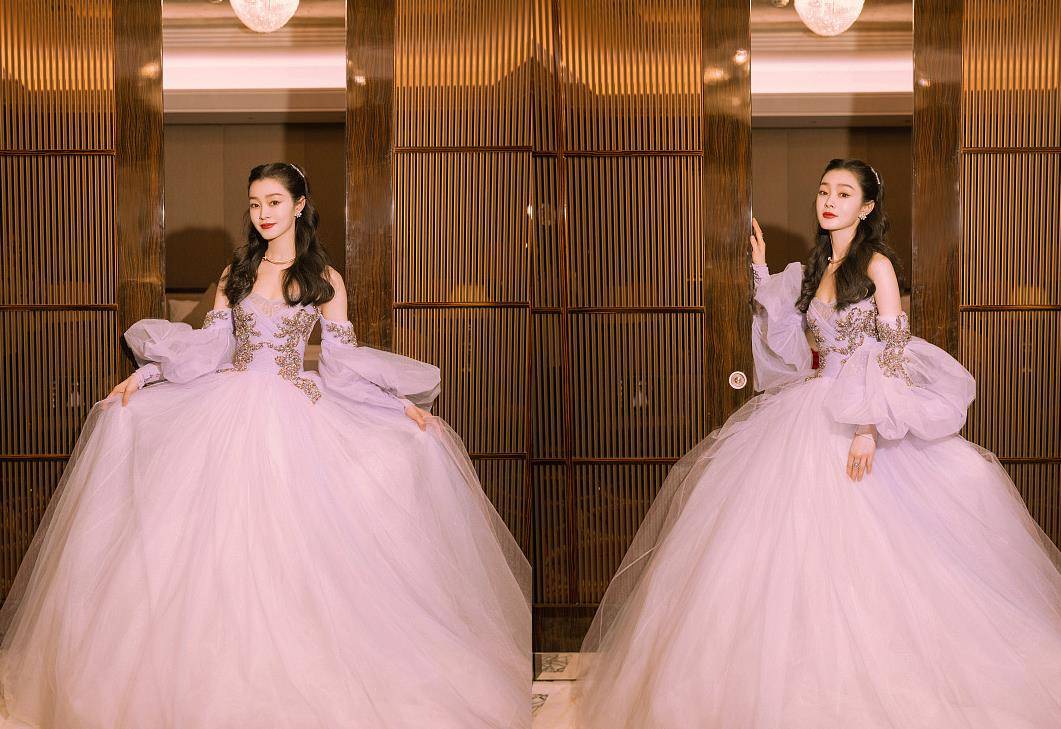 宋轶的"白雪公主"造型好美,浅粉色大裙摆礼服好高级,超惊艳_连衣裙