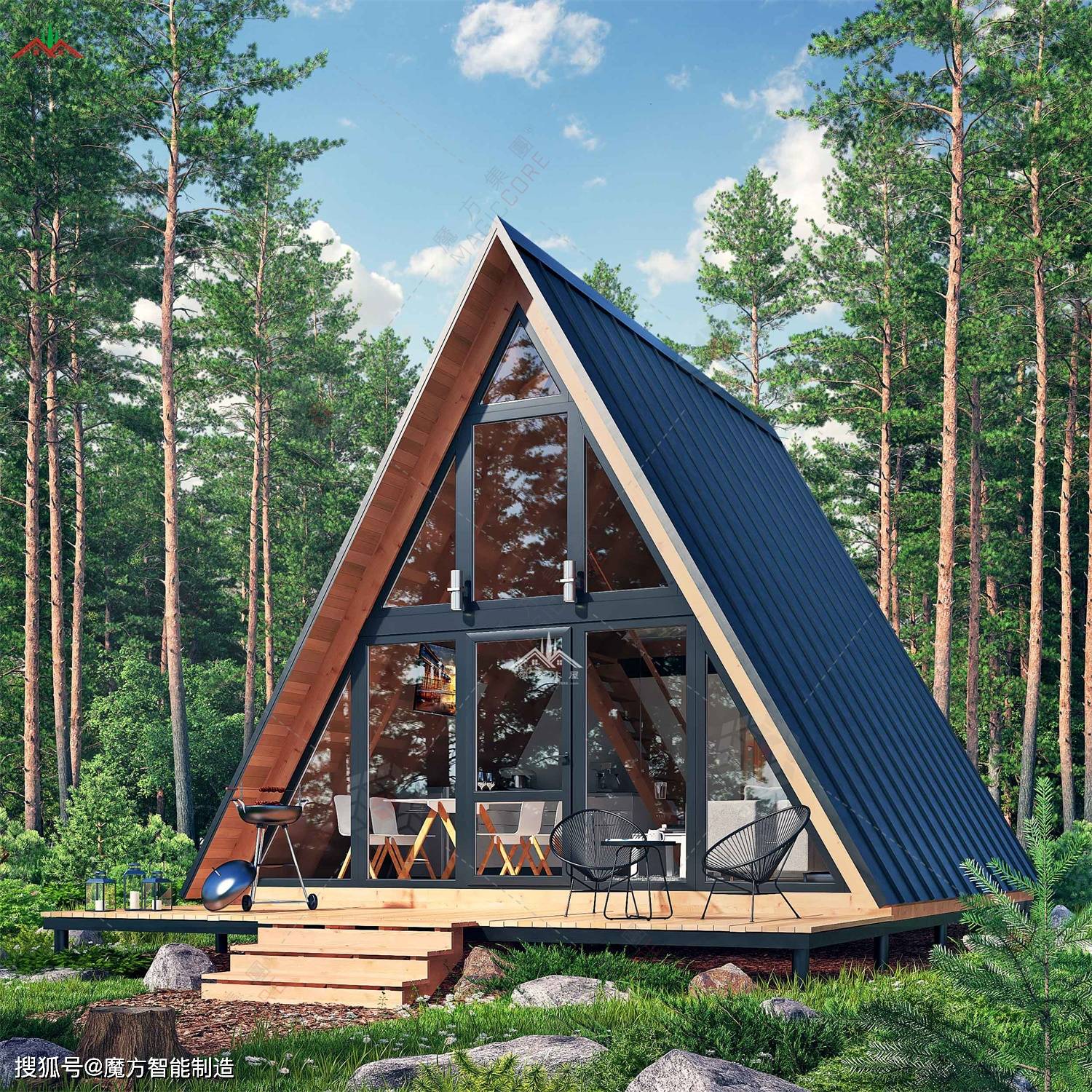 探秘网红三角屋民宿:独特设计,畅享自然风光_制造_魔方_智能