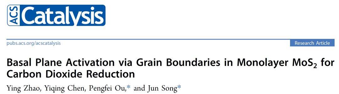 二氧化碳還原的單層mos2基面活化_吸附_反應_研究