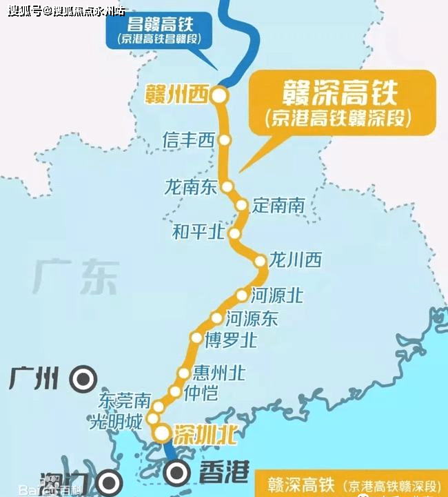 同时从深圳湾口岸站向南延伸,到达东角头站与深圳地铁2号线换乘,将