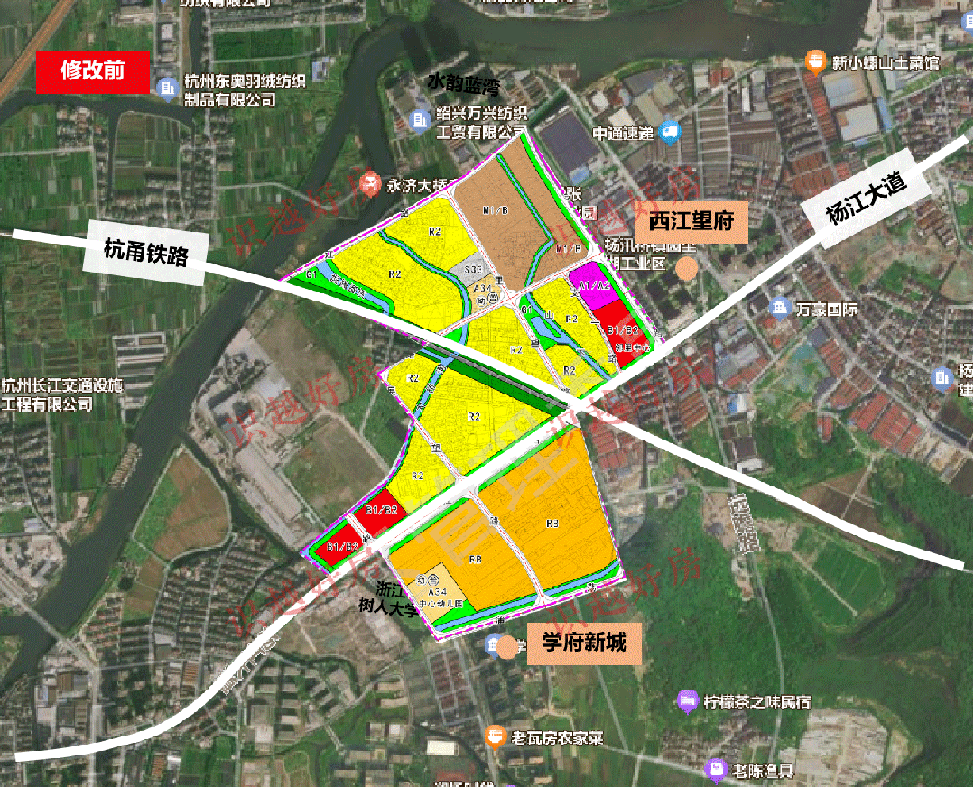 杨汛桥规划大调整!工业用地,大幅增加