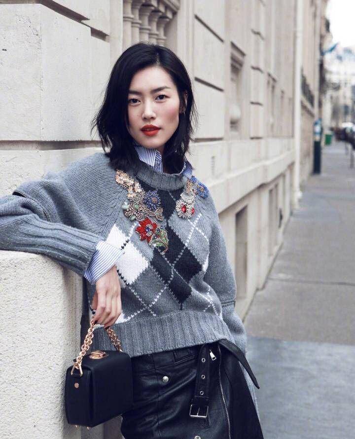 刘雯穿搭忒值得学,每一身look都是好衣品的代言人_格子_技巧_内容