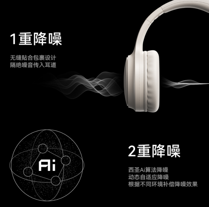 西圣H1头戴式耳机:音质领先、降噪超强、舒适无敌,百元打造轻奢