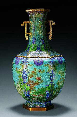 1487 中国　景泰藍　七宝　琺瑯　蓋置　3客　時代物 1487 中国 景泰藍 七宝 琺瑯 蓋置 3客 時代物