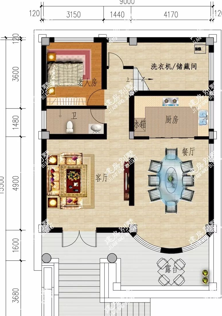 4款面宽9米的三层别墅,第一款上百户在建,第四款施工简单