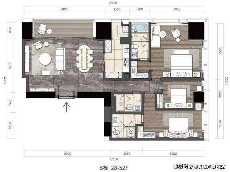 戶型 戶型圖 平面圖 744_556