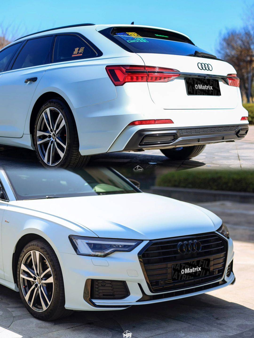 奥迪a6矩阵改色膜云绒白(哑),轻柔,唯美,浪漫至上