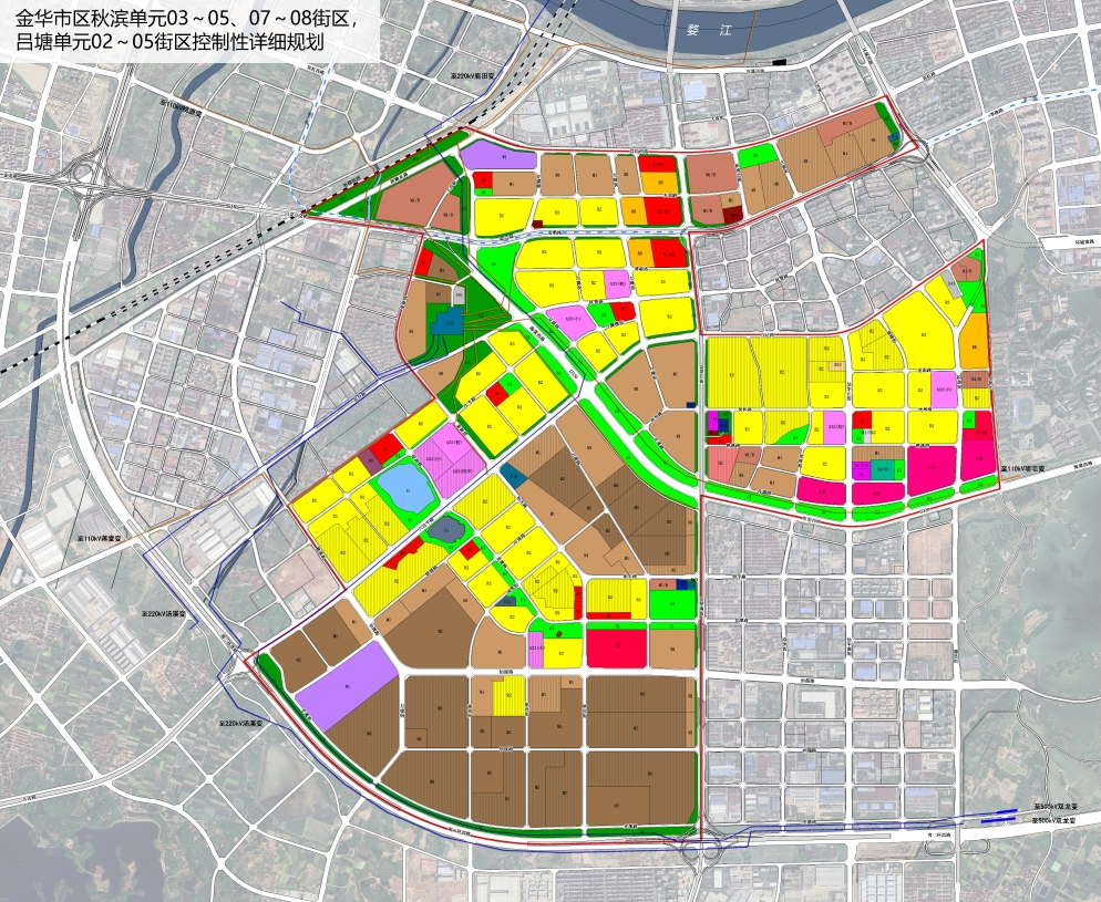 97公顷!金华秋滨,吕塘单元最新规划出炉_红线_宽度_建设