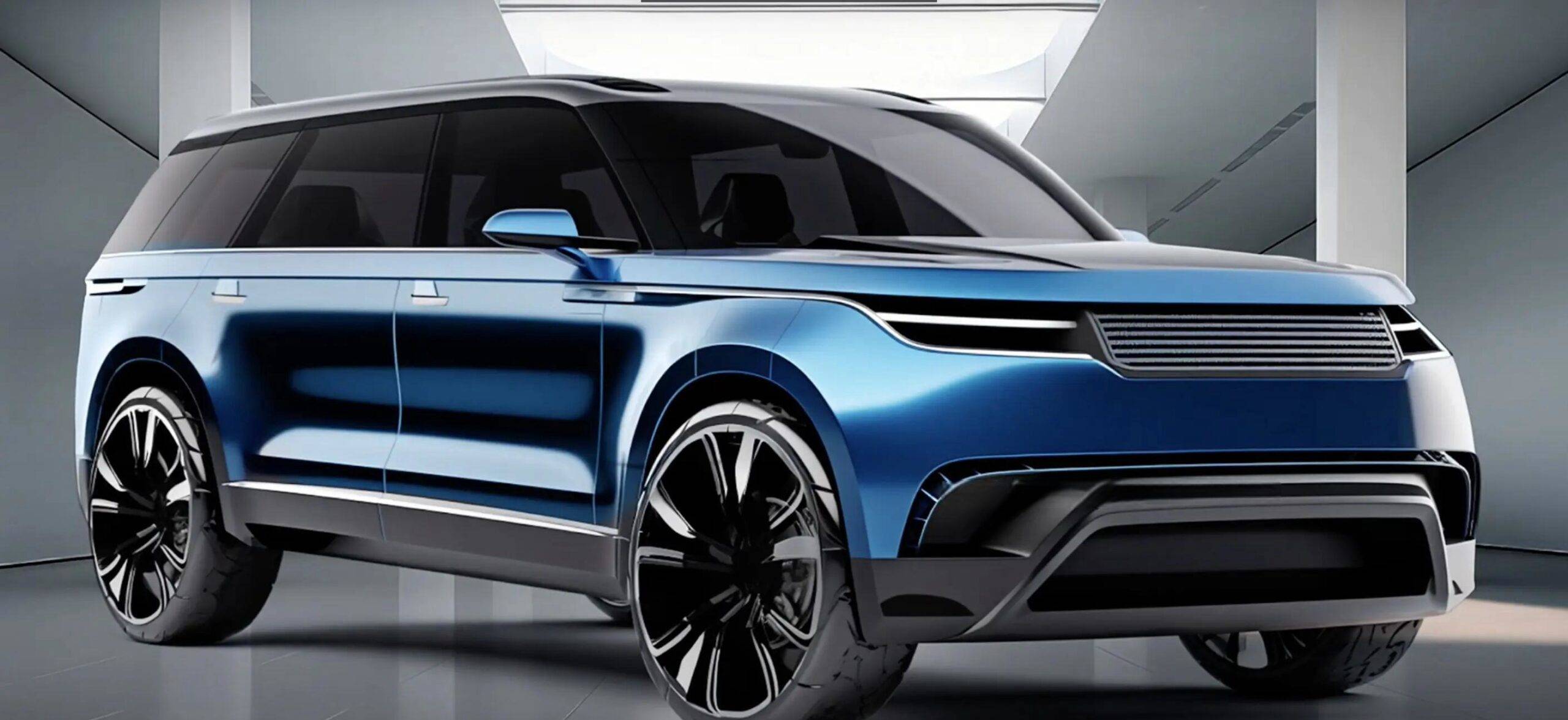 在车尾部分,假想图中的路虎纯