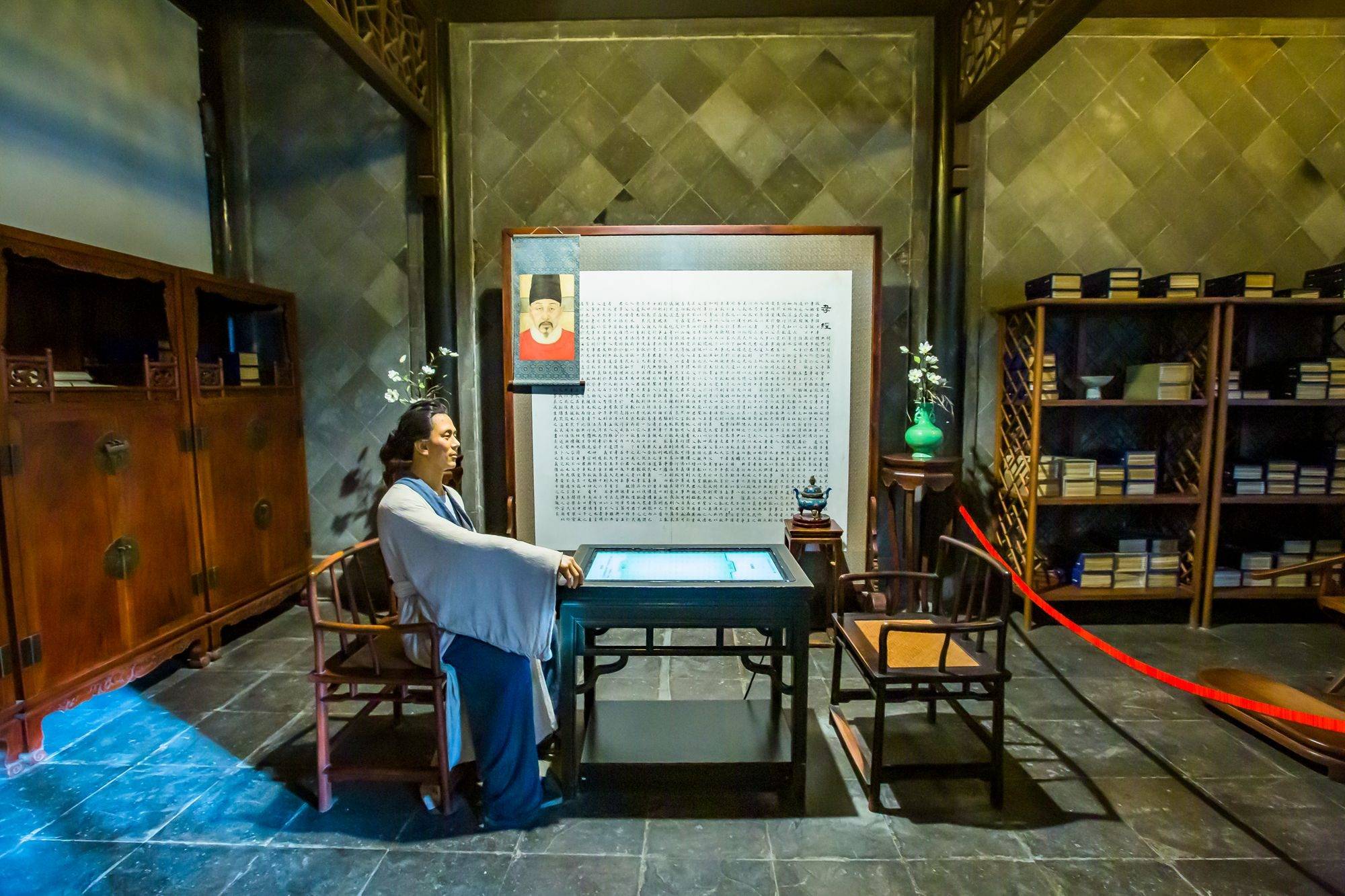 江苏淮安沈坤状元府,主人曾是抗倭英雄,府中有《西游记》的场景_沈母