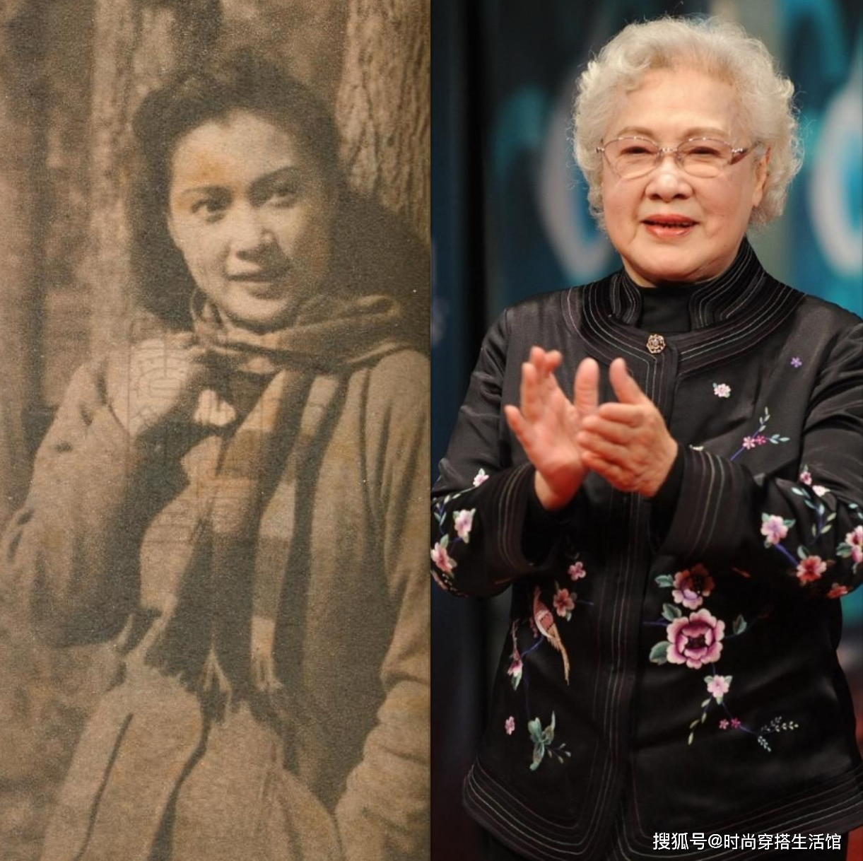 秦怡老了满头白发也好看,穿素衣简约却很时髦,从容优雅老去真美_老年