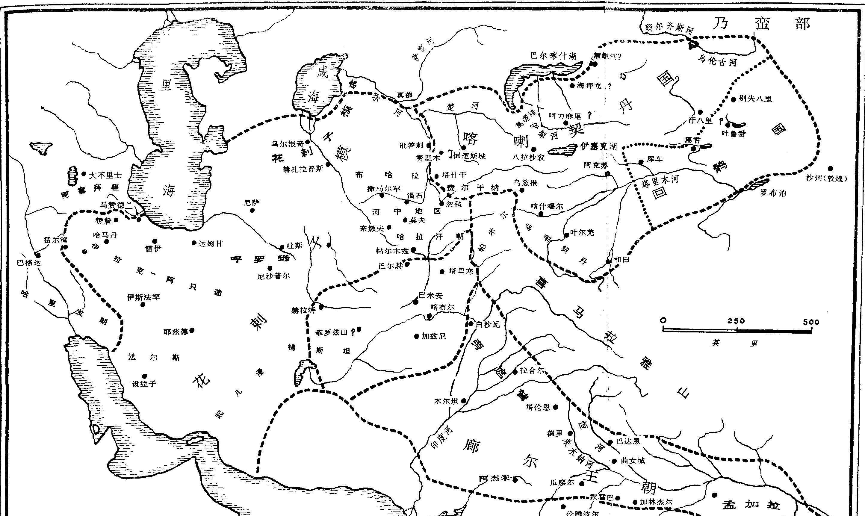 花剌子模帝国于12世纪开始兴起壮大,在此之前曾长期被阿拉伯人,塞尔柱
