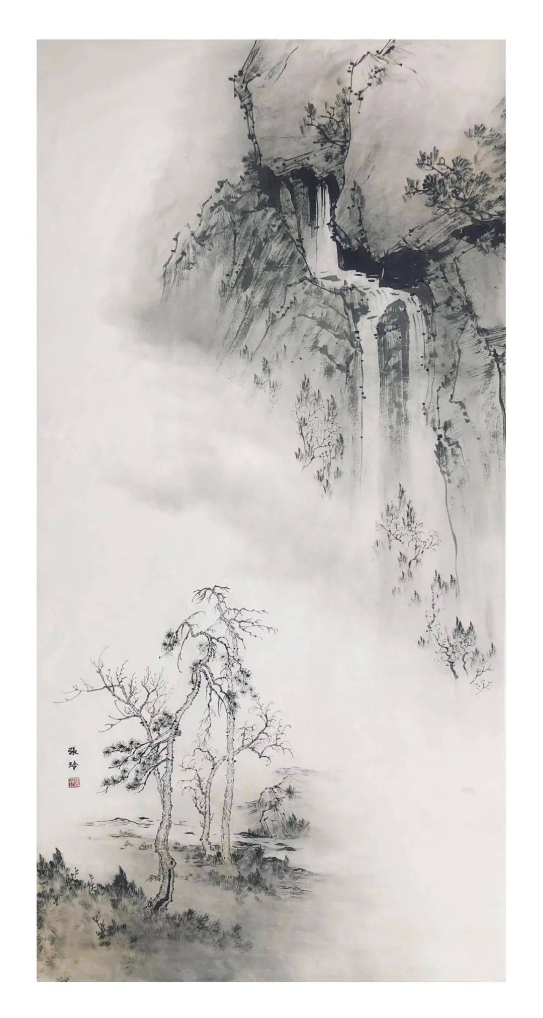 张玲|龙福齐天—中国当代书画名家龙年送福迎春展_作品_沂蒙_悬崖