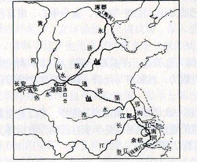 隋朝大运河共分的四段有哪里?什么原因农民起义?