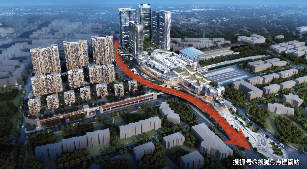 todtown天荟南北通道效果示意图莘庄地区由于国铁沪杭线,金山支线与