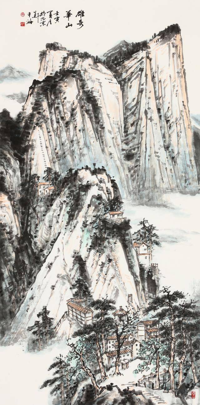 2024龙腾盛世迎新春——画家郑平海作品欣赏_艺术_山水画_华山