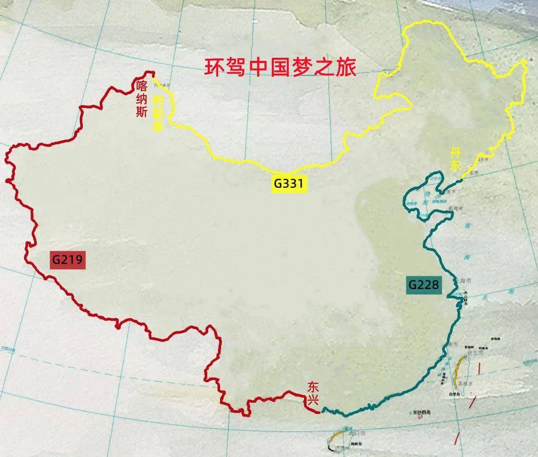 横跨东西的中国北境公路之王g228:最美黄金海岸线这三条线,首尾相连