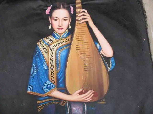 陈逸飞的《弹琵琶的女子》巴黎雷欧艺术馆诚挚地为全球书画艺术家服务