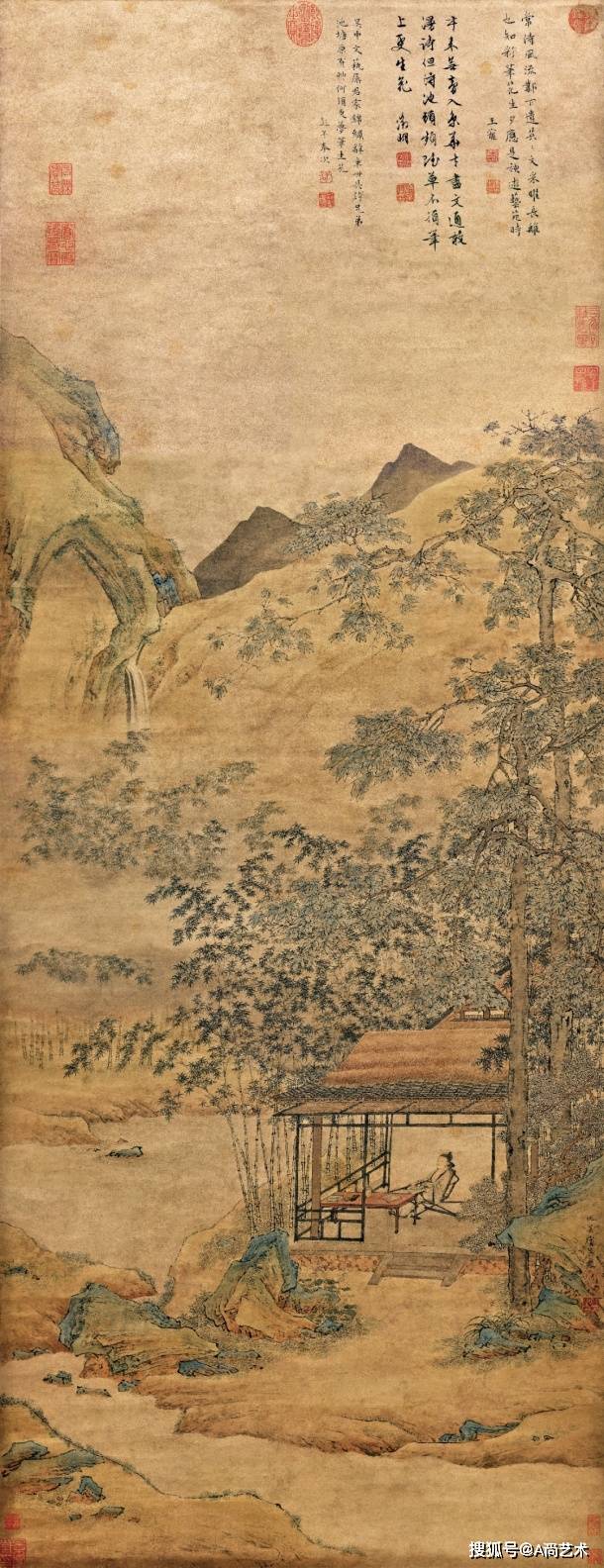 历代名画 // 仇英 作品高清欣赏_人物_扇面_故事