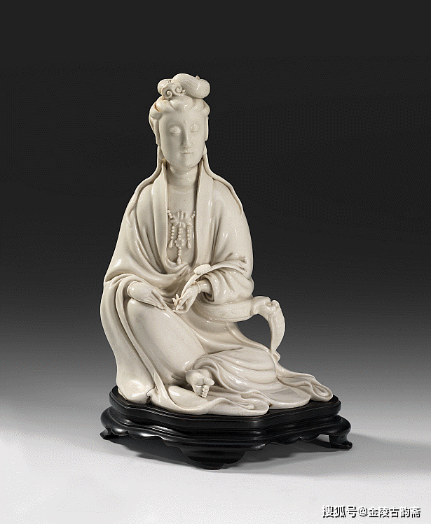 何朝宗款德化窑白釉观音坐像 | 美国纳尔逊博物馆藏比如其作品极其